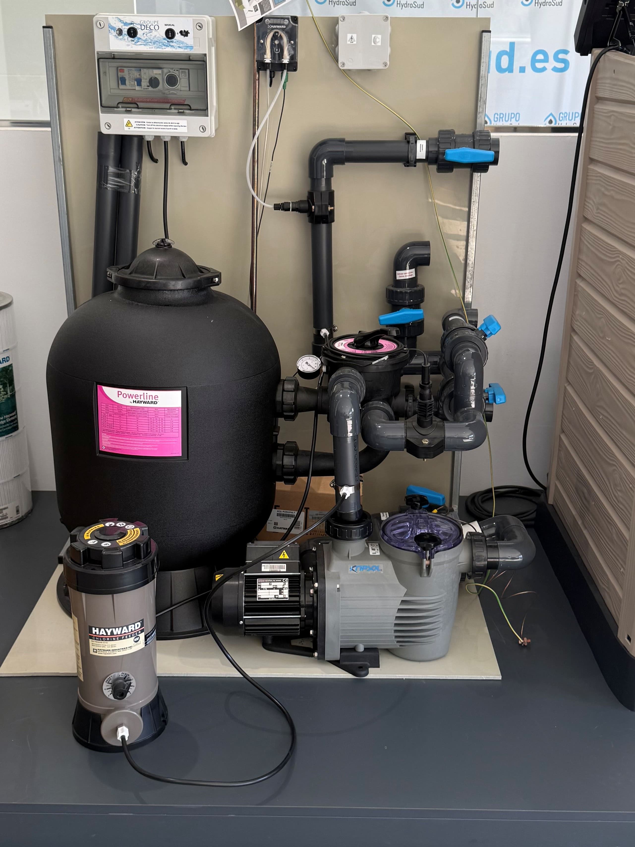 Filtration Cartouche Electrolyseur au Sel pré installée sur support en "L"