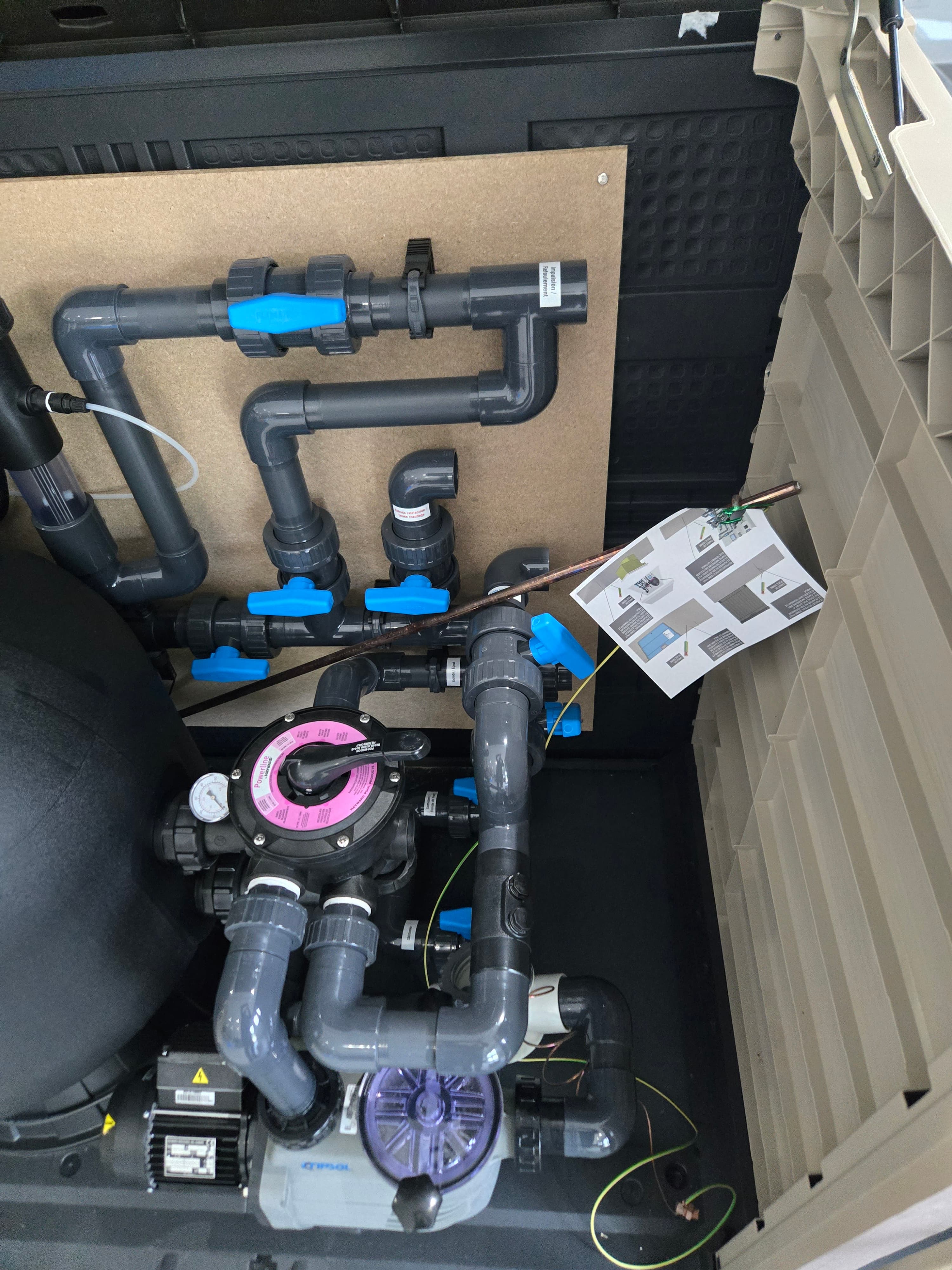 Local Technique Hors Sol PVC Filtre Cartouche