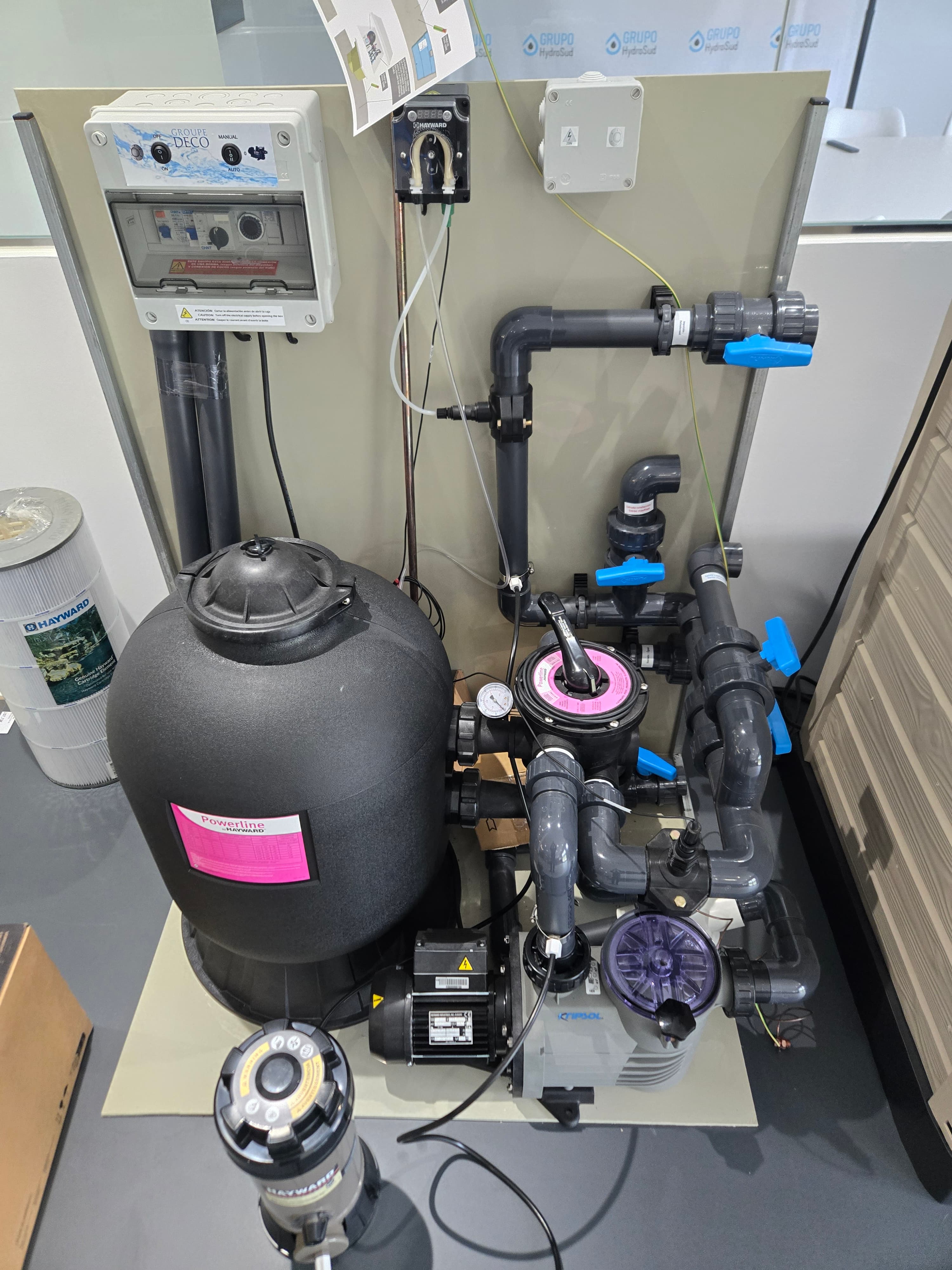 Filtration Cartouche Chlore pré installée sur support en "L"